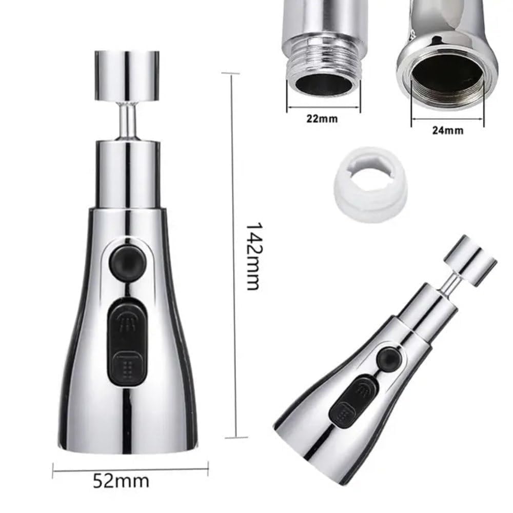 AquaFlex 360° Rotating Tap Extender—featuring versatile spray modes and water-saving technology for effortless, splash-free cleaning.