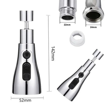 AquaFlex 360° Rotating Tap Extender—featuring versatile spray modes and water-saving technology for effortless, splash-free cleaning.