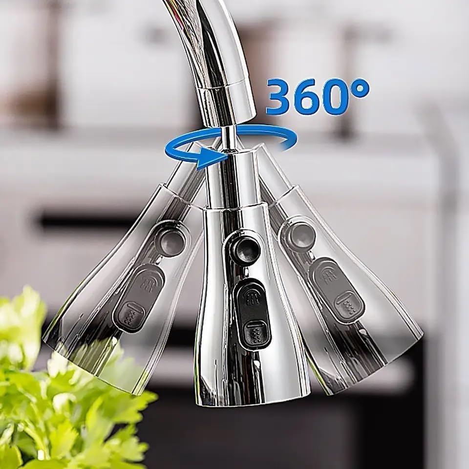 AquaFlex 360° Rotating Tap Extender—featuring versatile spray modes and water-saving technology for effortless, splash-free cleaning.