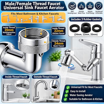 AquaFlex™ 1080° Rotating Faucet Extender