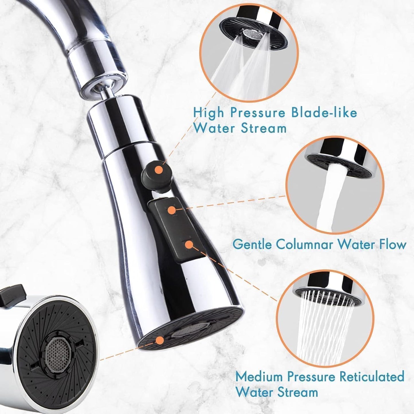 AquaFlex 360° Rotating Tap Extender—featuring versatile spray modes and water-saving technology for effortless, splash-free cleaning.