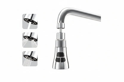 AquaFlex 360° Rotating Tap Extender—featuring versatile spray modes and water-saving technology for effortless, splash-free cleaning.